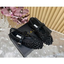 Alaia Ballerinas Flat in hollow weaving black 2024 
