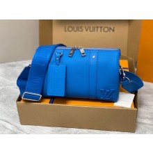 Louis Vuitton Aerogram leather City Keepall Bag blue M22486 2023