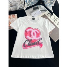 chanel coco printed t-shirt white 2024 