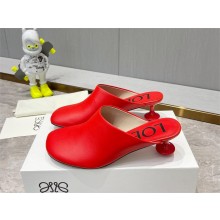 Loewe heel 5.5cm Toy mule in goatskin red 2023