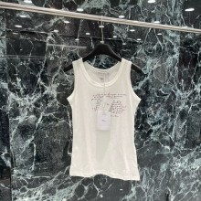 DIOR Dioramour Embroidered Tank Top IN White Cotton 2024