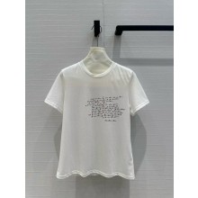 DIOR Dioramour Embroidered T-Shirt IN White Cotton 2024