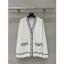 GUCCI white wool cardigan 2025