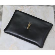 Saint Laurent calypso small pouch in lambskin BLACK 2024(original quality)