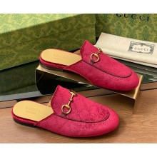 Gucci Women's Princetown Jordaan gg velvet slipper red 2025