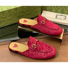 Gucci Women's Princetown gg velvet slipper red 2025