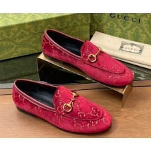 Gucci Women's Princetown gg velvet loafers red 2025