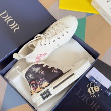 Dior white Canvas with AsteroDior Signature B23 High-Top Sneaker 2023