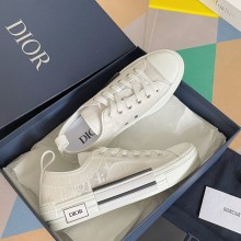 Dior White Dior Oblique Canvas B23 Low-Top Sneaker 2023