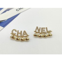 Chanel Stud Earrings in Metal & Strass. Gold & Crystal ABA271 2023