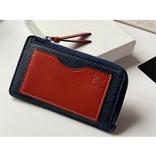 loewe Coin cardholder in soft grained calfskin red/navy 2023