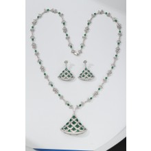 Bvlgari green diamonds necklace