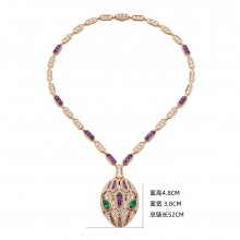 Bvlgari serpenti purple diamonds necklace