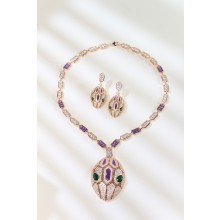 Bvlgari serpenti purple diamonds earrings