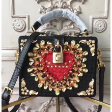 Dolce & Gabbana Dolce Soft Box Bag Crystal Trim Black 2018