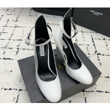 Alaia Round in Patent Calfskin White heel 10.5cm 2024 
