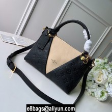 LOUIS VUITTON V TOTE BB MONOGRAM EMPREINTE M44845 BLACK/BEIGE