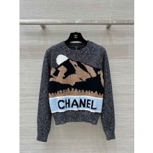 CHANEL Cashmere & Wool Gray & Multicolor Pullover P77382 2024