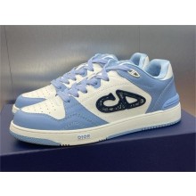 Dior Light Blue and White Smooth Calfskin  B57 Low-Top Sneaker 2024