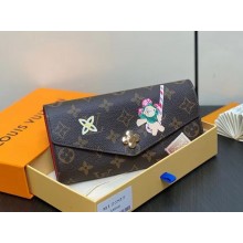 louis vuitton Sarah Wallet Coated canvas Grained Cowhide-leather lining M12207 1101-2024