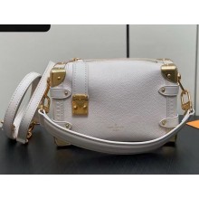 louis vuitton Side Trunk PM bag Grained calf leather Chalk M23915 1102-2024