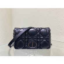 Dior Quilted Macrocannage Calfskin Caro Macrocannage Pouch black 2022