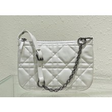 Dior  Quilted Macrocannage Calfskin Mini Dior Caro Tulip Bag white 2022