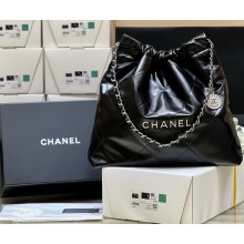 Chanel 22 Medium Handbag AS3261 Black/SILVER in Shiny Calfskin( Original Quality ) 2022
