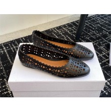Alaia laser-cut leather BALLET FLATS black 2024