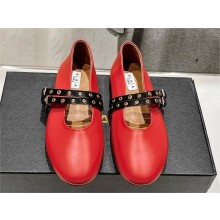 Alaia leather BALLET FLATS RED 2024