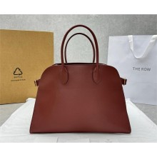 THE ROW MARGAUX 15 BAG IN BOX LEATHER burgundy 2024