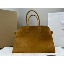THE ROW MARGAUX 15 BAG IN suede LEATHER Ginger 2024