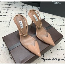 Alaia Le Cœur Heart  in PVC and Patent Leather nude pink heel 10.5cm 1021 2024 