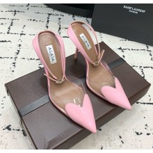 Alaia Le Cœur Heart  in PVC and Patent Leather pink heel 10.5cm 1021 2024 