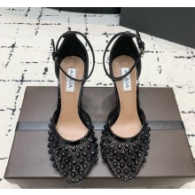 Alaia Fishnet and Patent Leather with Pyramid Studs heel 10cm black 2024 