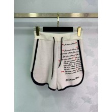DIOR White/black Technical Knit Dioramour Shorts 2024