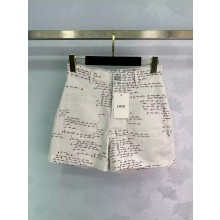 DIOR White Cotton Denim Dioramour Shorts 2024