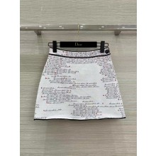 DIOR Dioramour Flared Miniskirt white 2024
