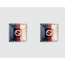 Gucci Logo Square Stud Earrings Multicolor 2018
