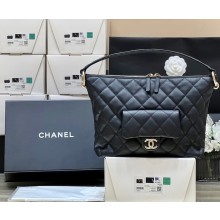 chanel black calfskin HOBO bag AS4347 2023(ORIGINAL QUALITY)