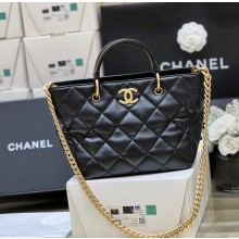 chanel black calfskin shopping tote bag AS4188 2023
