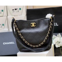 CHANEL black calfskin tote bag AS4210 2023(ORIGINAL QUALITY)