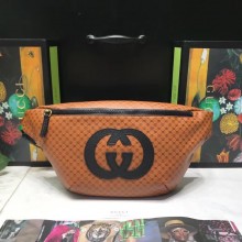 Gucci-Dapper Dan Belt Bag ‎536416 Light Brown GG Leather 2018