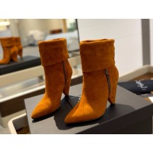 Saint Laurent  85mm Niki boots suede leather orange 2024