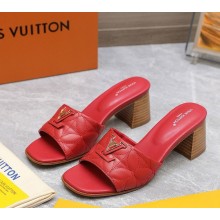 Louis Vuitton LV Capri Mule 1ADCWY  Embroidered calf leather Red heel 5.5cm 2024