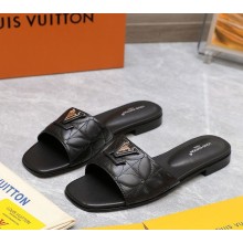 Louis Vuitton LV Capri Flat Mule 1ADCDD Black Embroidered calf leather 2024