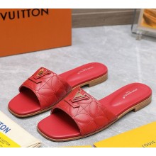 Louis Vuitton LV Capri Flat Mule 1ADCE9 Red Embroidered calf leather 2024