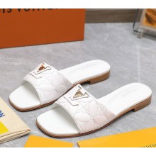 Louis Vuitton LV Capri Flat Mule 1ADCE9 white Embroidered calf leather 2024