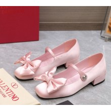 Valention GARAVANI Roman stud silk BALLET FLATS pink 2024
