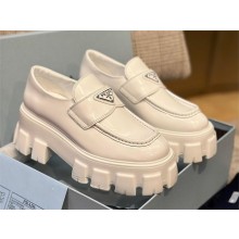 Prada Monolith ombré brushed leather loafers 1D649M WHITE 2023